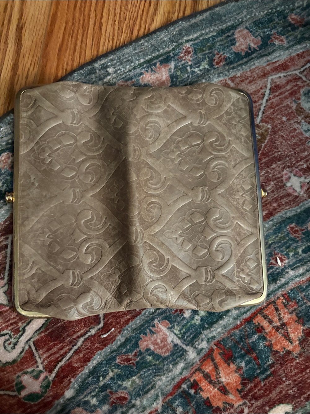 Hobo Lauren Taupe Leather Clutch